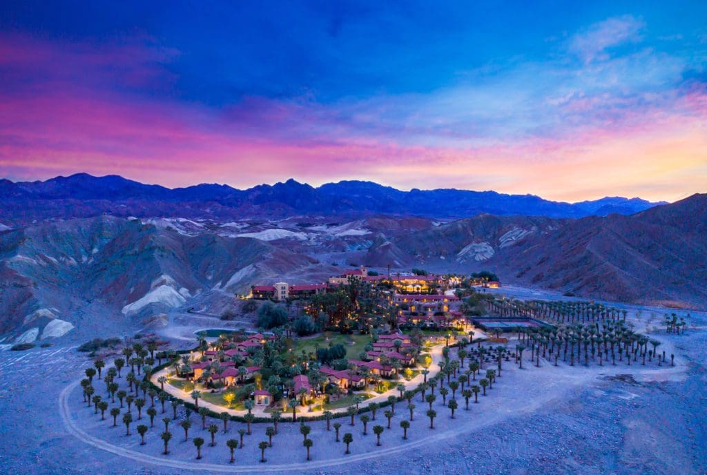 March 2021 - Park of the Month 22 The Oasis at Death Valley Inn Aerial Dusk