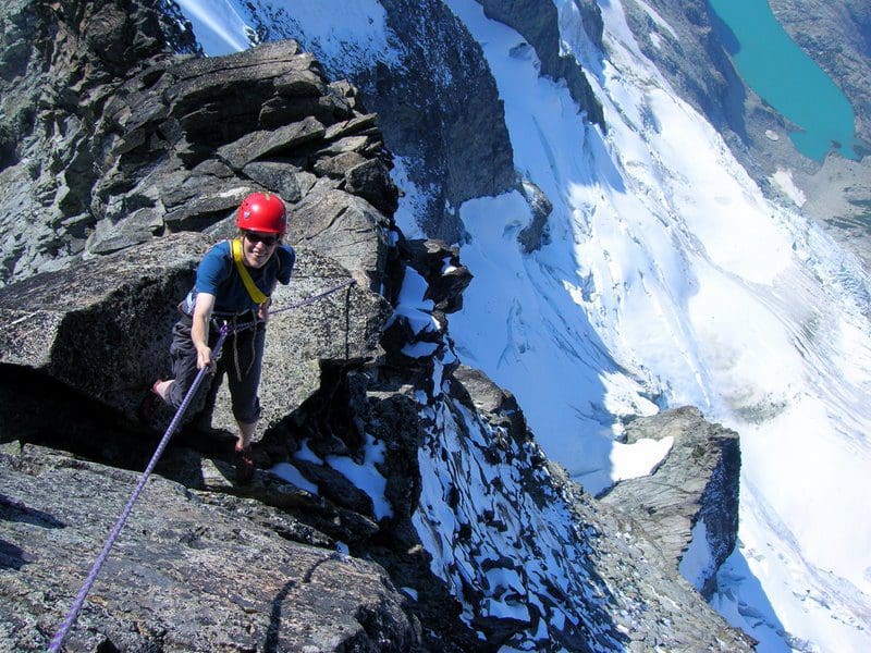 April 2022 - Park of the Month 23 A climber on the West Ridge of Forbidden Peak